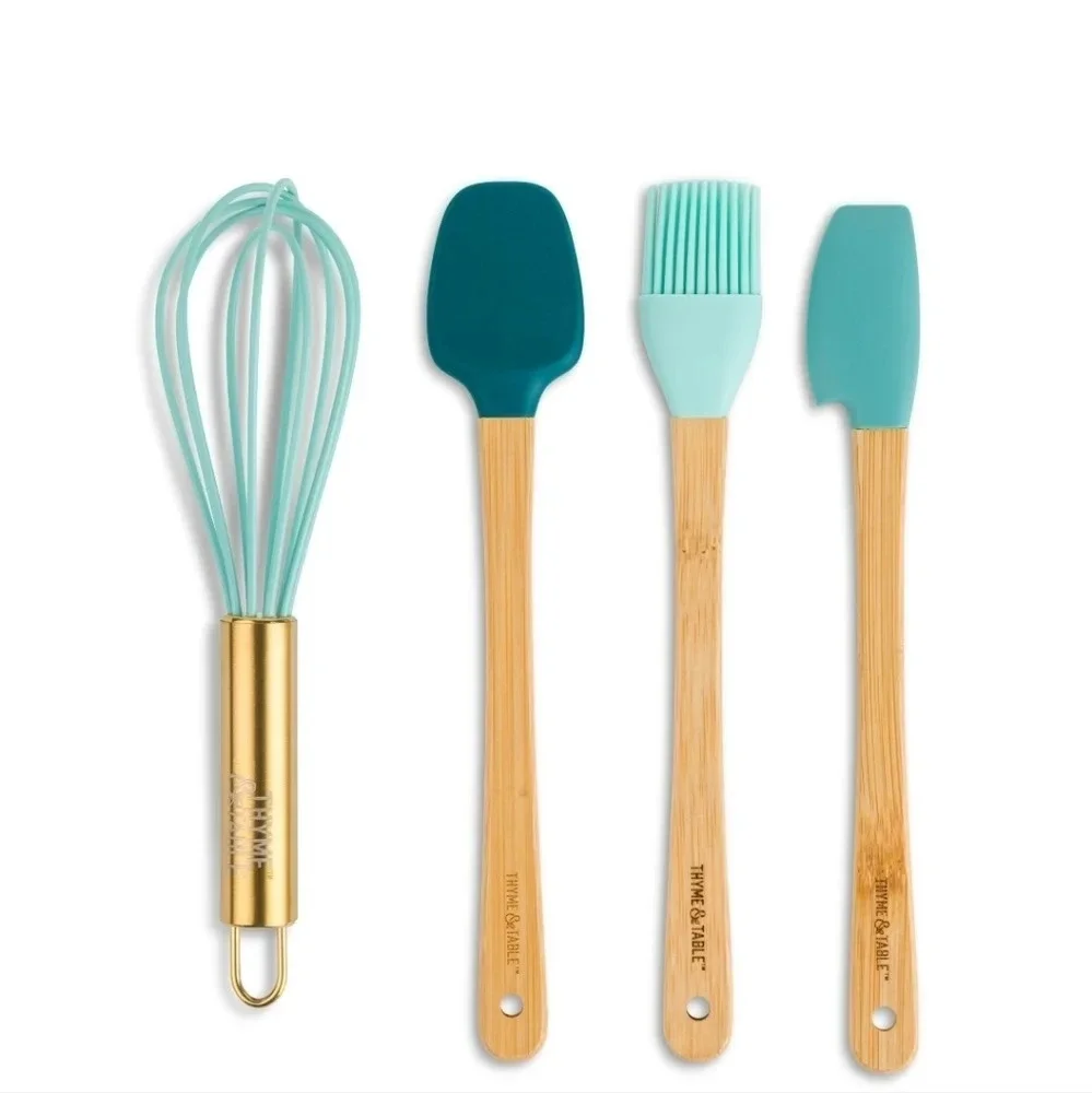 Thyme & Table 11 pc Mini Baking Set Dishwasher Safe Silicone Cupcake Liners NWT